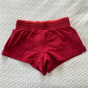 Fabletics Cardinal/Bonfire/Silver Reflective XS athletic shorts